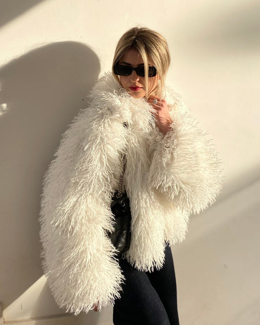 PELLICCIA MONGOLIA BIANCA