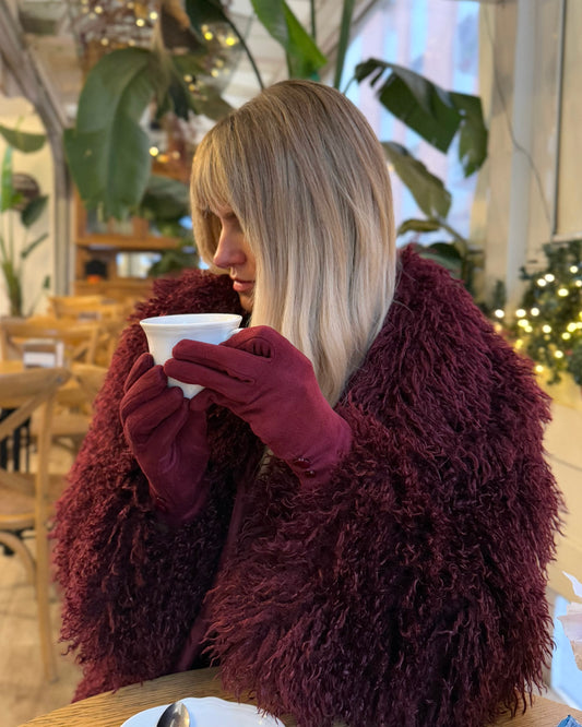 PELLICCIA MONGOLIA BURGUNDY